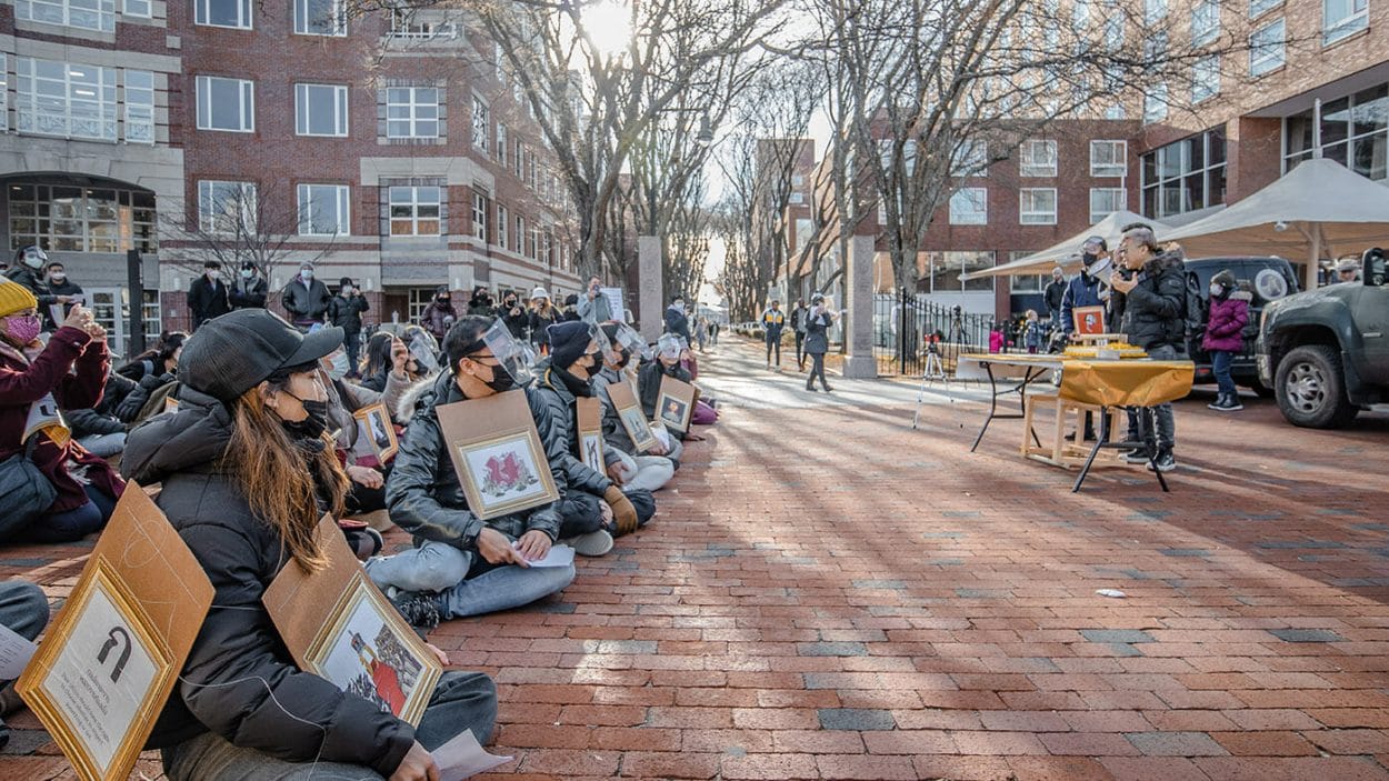 December 5, 2021: Protest organised by the Thai community in Massachusetts